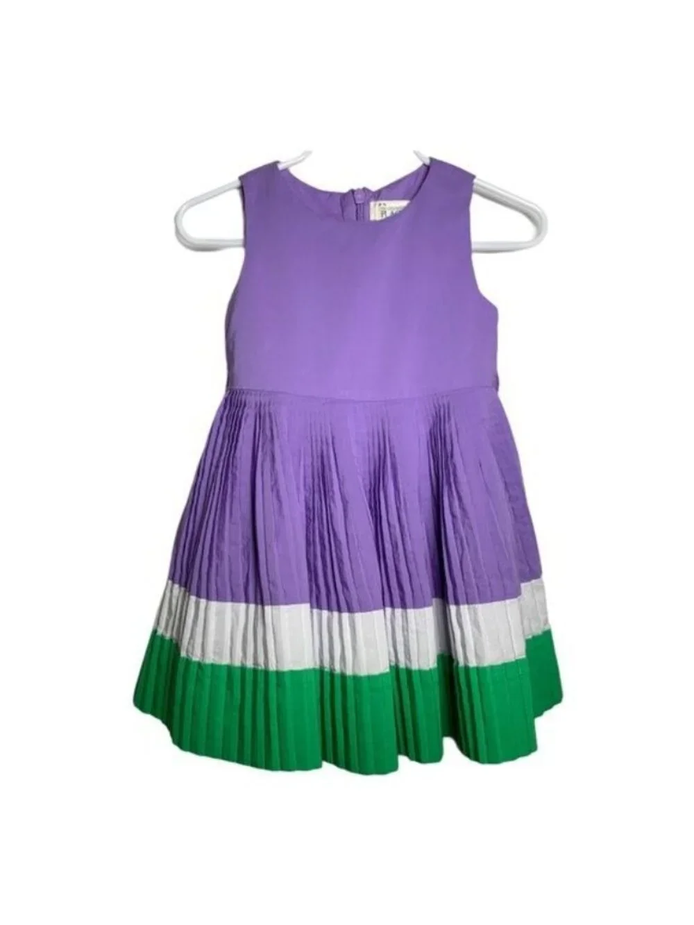 Childrens Place Baby Girl Dress 24M Purple Green Sleeveless Fit Flare